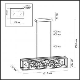 Odeon light 5065/65L L-VISION ODL24 393 черный/золото/металл/металл Люстра LED 1*65W 4000K BILD  - 2 купить